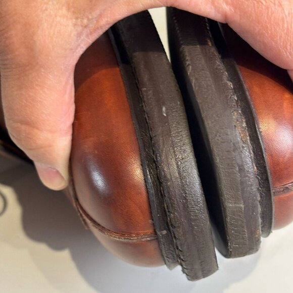 Allen Edmonds Men Split Toe Leather Lace Up Shoes Brown Size 11 - Picture 5 of 11